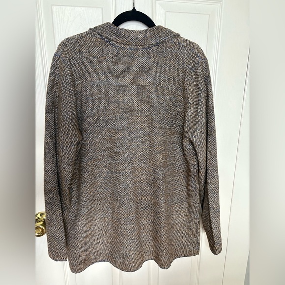 J Jill Sweater Blazer | Neutral Marled Knit | Size Large Cozy Fall Perfection - Picture 6 of 9